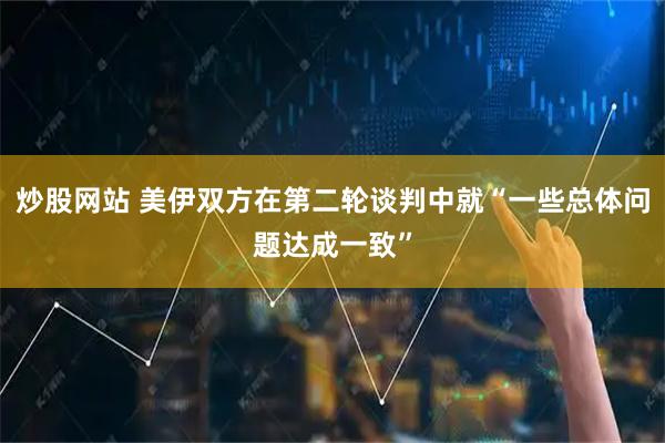 炒股网站 美伊双方在第二轮谈判中就“一些总体问题达成一致”